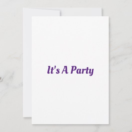 Joyeux Anniversaire Pour Vous Purple Invitation (Dos)