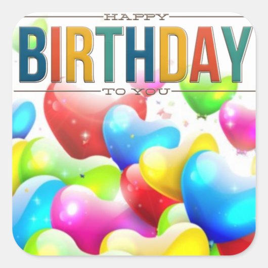 Joyeux Anniversaire Pour Vous Stickers Balloon (Devant)