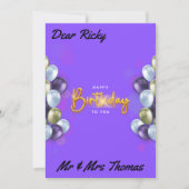 Joyeux Anniversaire pour vous une carte de voeux (Devant)