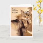 Joyeux anniversaire Princess filles carte de voeux (Fleur jaune)