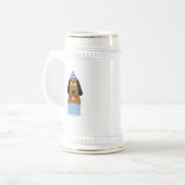 Joyeux Anniversaire Pup Stein Mug (Devant gauche)