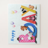 Joyeux Anniversaire Puzzle Baby Bears Party (Vertical)