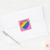 Joyeux anniversaire Rainbow Heart #1 Stickers (Enveloppe)