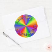 Joyeux anniversaire Rainbow Stickers Modèle (Enveloppe)
