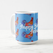 Joyeux Anniversaire Red Rooster dames Nom Mug (Devant gauche)