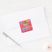 Joyeux Anniversaire Rétro Bulle Lettres Sticker (Enveloppe)