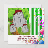 Joyeux Anniversaire Rock Potato Carte d'Invitation (Dos)