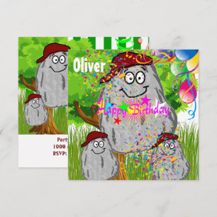 Joyeux Anniversaire Rock Potato Invitation Cartes