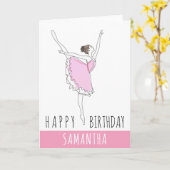 Joyeux Anniversaire Rose Ballerina Votre Carte De (Fleur jaune)