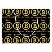 Joyeux Anniversaire Sac Cadeau Grand Bitcoin Or (Dos)