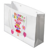 Joyeux Anniversaire Sac cadeau Princesse (Devant Angle)