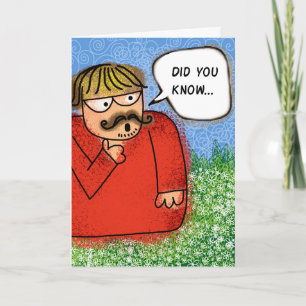 Joyeux Anniversaire Saviez-vous ridicule carte de