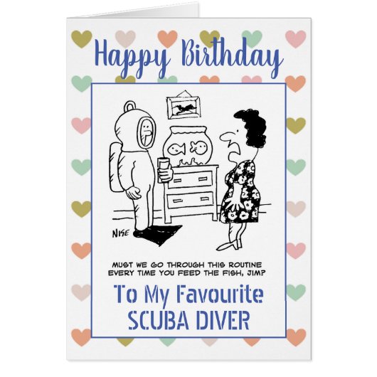 Joyeux Anniversaire Scuba Diver (Devant)