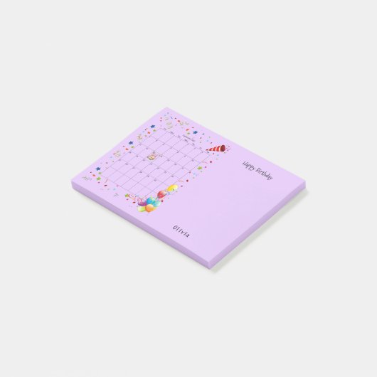 Joyeux anniversaire Septembre 2022 Post-it Notes (Incliné)