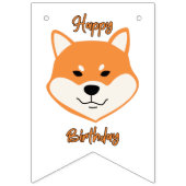 Joyeux Anniversaire Shiba Inu Bannière de Bunting  (Troisième drapeau)