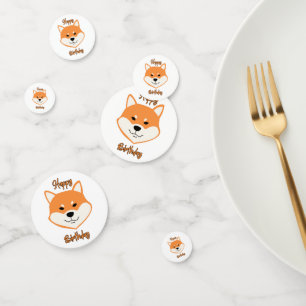 Joyeux anniversaire Shiba Inu Table Confetti origi