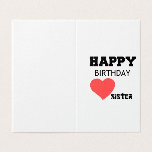 JOYEUX ANNIVERSAIRE SOEUR (Outside Unfolded)