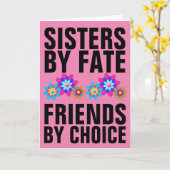 Joyeux Anniversaire Sœur Amies par Choix CARTES (Fleur jaune)