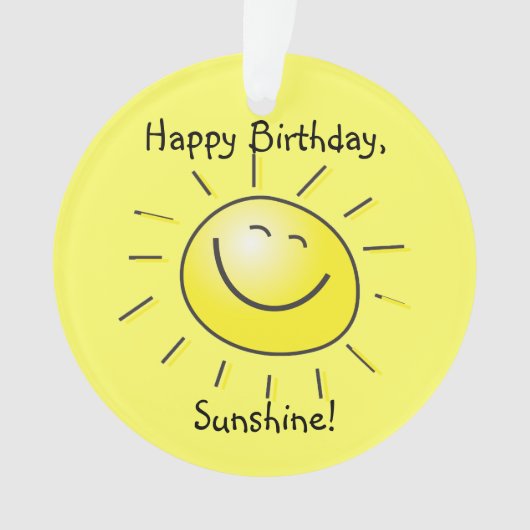 Joyeux anniversaire, soleil ! (devant)