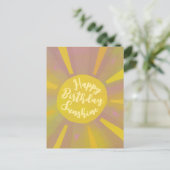 Joyeux Anniversaire Soleil Carte Postale Peinte à (Debout devant)