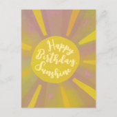 Joyeux Anniversaire Soleil Carte Postale Peinte à (Devant)