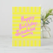 Joyeux anniversaire soleil salutation Carte postal (Debout devant)
