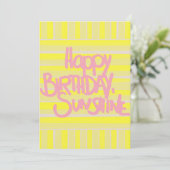 Joyeux anniversaire soleil salutation Carte postal (Debout devant)