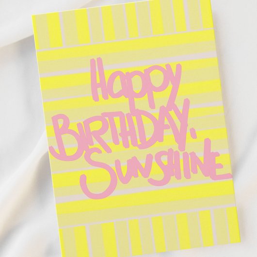 Joyeux anniversaire soleil salutation Carte postal
