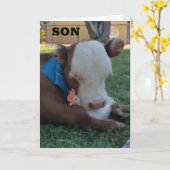 JOYEUX ANNIVERSAIRE ***SON*** CARTE (Fleur jaune)