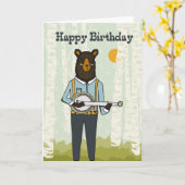 Joyeux anniversaire - soutenez jouer la carte (Fleur jaune)