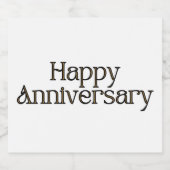 Joyeux Anniversaire Sparkling Wine Étiquette Set (Étiquettes simples)