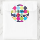 Joyeux anniversaire - Sticker rond (Sac)