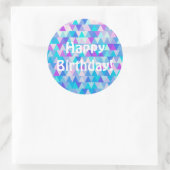 Joyeux anniversaire - Sticker rond bleu (Sac)