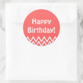 Joyeux anniversaire - Sticker rouge rond (Sac)