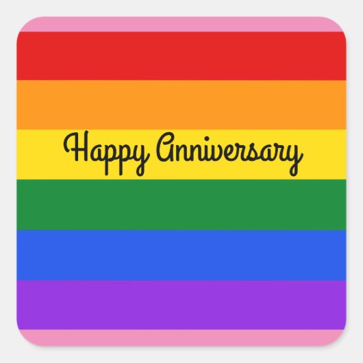 Joyeux Anniversaire Stickers Arc-en-ciel #1 (Devant)