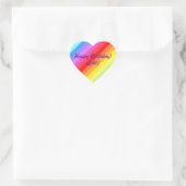 Joyeux anniversaire - Stickers Coeur Arc-en-ciel (Sac)