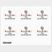 Joyeux Anniversaire Stickers personnalisables pour (Feuille)