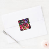 Joyeux Anniversaire Stickers Red Petunias #1 (Enveloppe)