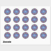 Joyeux anniversaire - Stickers ronds (Feuille)