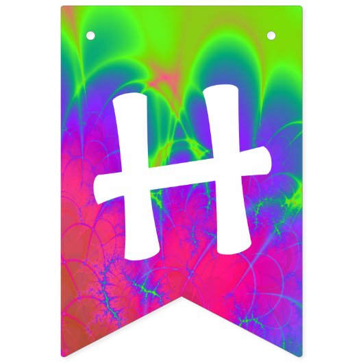 Joyeux anniversaire Super ! Drapeaux de Bunting (Deuxième drapeau)