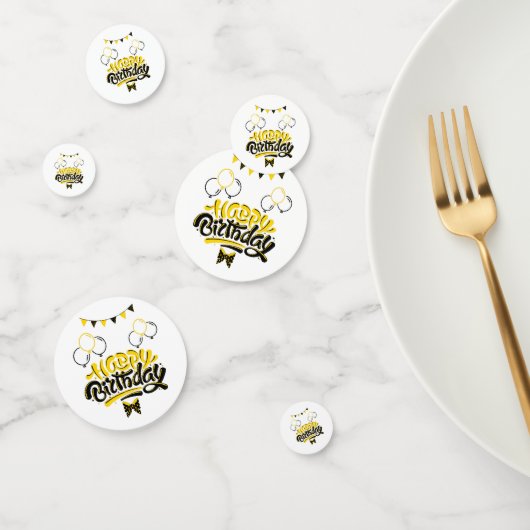 Joyeux Anniversaire table d'amusement Confetti (Groupe)