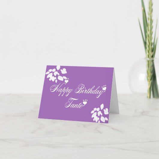 Joyeux Anniversaire Tante Carte de remerciements p (Devant)