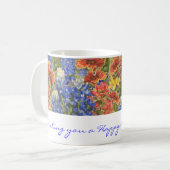 Joyeux anniversaire ! Tasse de fleurs sauvages du (Devant gauche)