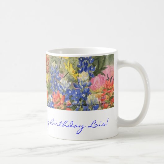 Joyeux anniversaire ! Tasse de fleurs sauvages du (Droite)