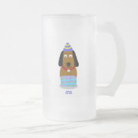 Joyeux Anniversaire Tasse de verre givré