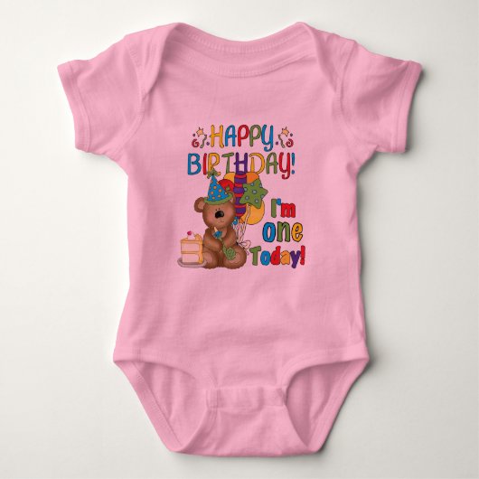 Joyeux anniversaire Teddy Bear 1er T-shirts et cad (Devant)