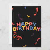 Joyeux Anniversaire Thème Fournitures Invitation (Dos)