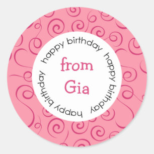 Joyeux anniversaire to/from des autocollants