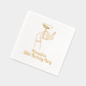 Joyeux Anniversaire Toast Raising Champagne Glass (Gauche)