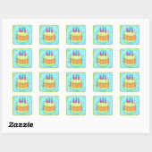 Joyeux Anniversaire Turquoise Cake Sticker Troisiè (Feuille)
